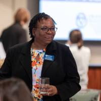 College of Education and Community Innovation's Dean at the GVSU Education Alumni Network teacher and mentor appreciation night